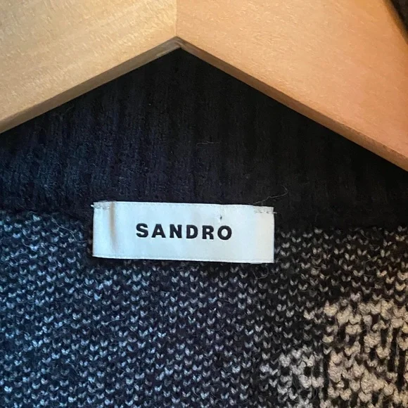 Sandro Floral Trucker-Style Sweater - Picture 5 of 9